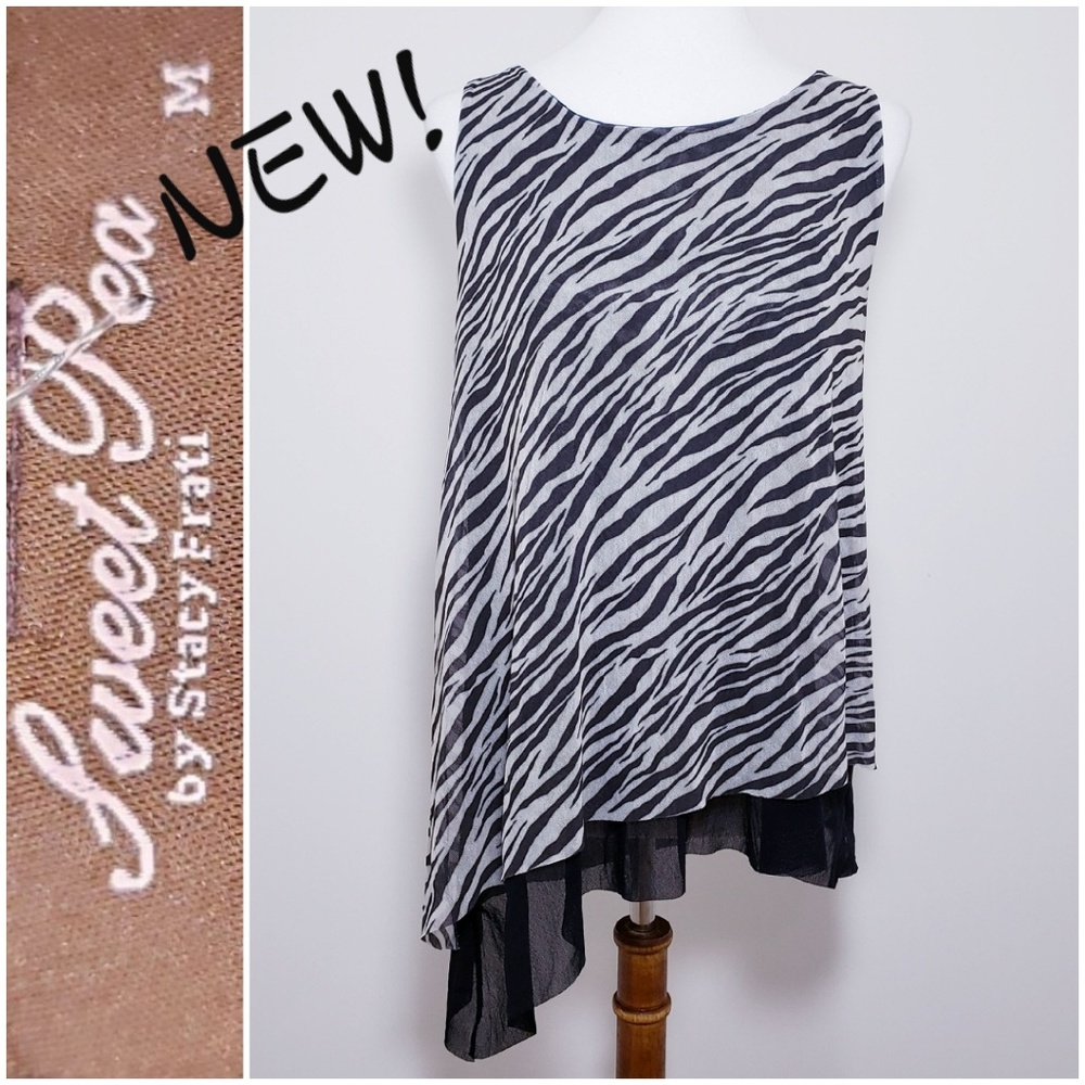 NEW! Sweet Pea top zebra print sleeveless 🤍MEDIUM